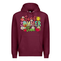 Burgundy Sweet Summer Time Premium Hoodie - CowhideDigitalArt