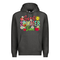 Charcoal Heather Sweet Summer Time Premium Hoodie - CowhideDigitalArt