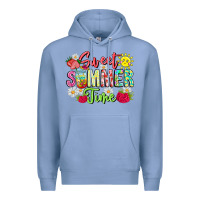 Colony Blue Sweet Summer Time Premium Hoodie - CowhideDigitalArt