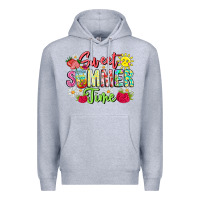 Heather Grey Sweet Summer Time Premium Hoodie - CowhideDigitalArt