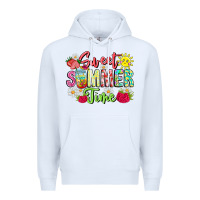 White Sweet Summer Time Premium Hoodie - CowhideDigitalArt