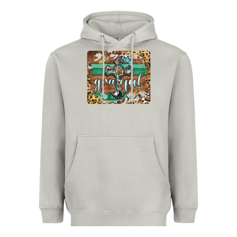 Grateful Cross Mousepad Heavyweight Hoodie by BarkalooDesign | Teevron