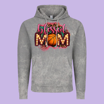 Blessed Basketball Mom Lightbulb Letters Vintage Hoodie Designed By Oliviacreatesart