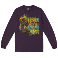 Plum Blame It All On My Boots Long Sleeve Tee - FaDigitalArtStudio