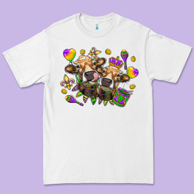 Mardi Gras Heifers Premium Tee Designed By Nancycooperartshop