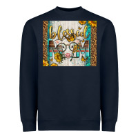 Navy Western Blessed Mom Baby Calf Heavyweight Sweatshirt - LillyAllenDesigns