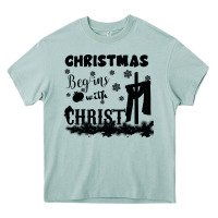 Christmas Begins With Christ Heavy Core Tee | Teevron