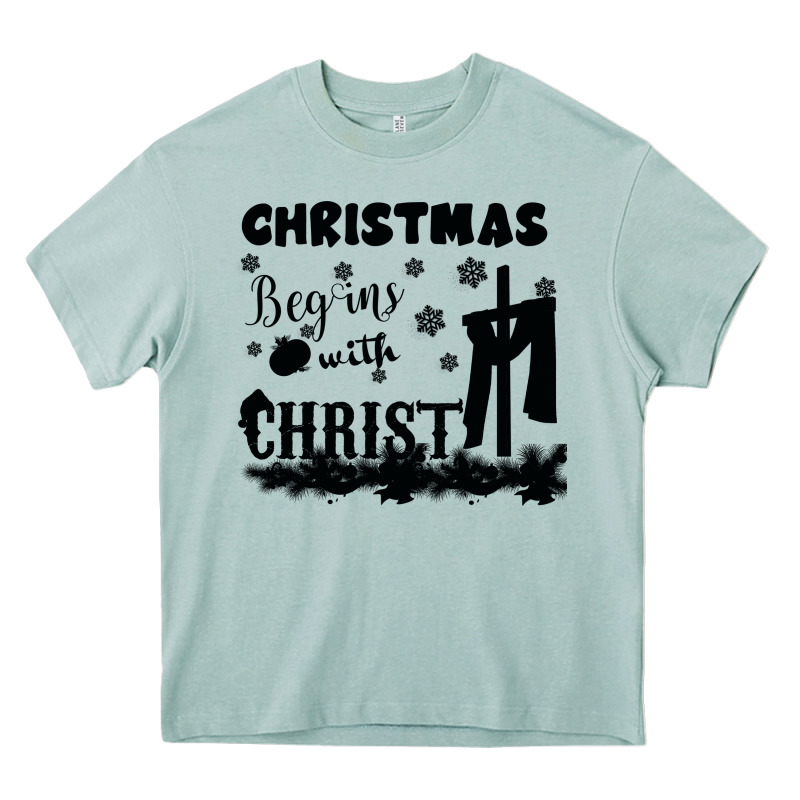 Christmas Begins With Christ Heavy Core Tee by Bettercallsaul | Teevron