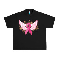 Black Cancer ribbon angel wings Cancer Awareness Urban Heavy Tee - HowdyJamesFarm