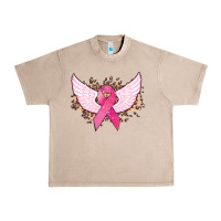 French Oak Cancer ribbon angel wings Cancer Awareness Urban Heavy Tee - HowdyJamesFarm