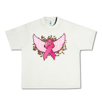 Pistachio Cancer ribbon angel wings Cancer Awareness Urban Heavy Tee - HowdyJamesFarm