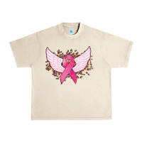 Sandshell Cancer ribbon angel wings Cancer Awareness Urban Heavy Tee - HowdyJamesFarm