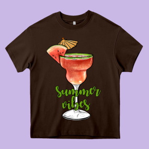 Summer Vibes Heavy Core Tee Designed By Jahusdesignshop