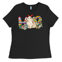 Black Hop rabbit Ladies Tee - NancyCooperArtShop