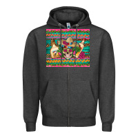 Charcoal Heather mexican tequila skull roses cactus sombrero Zipper Hoodie - Artiststas