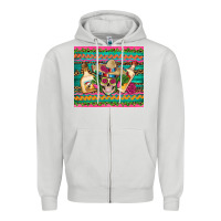 Dove Grey mexican tequila skull roses cactus sombrero Zipper Hoodie - Artiststas