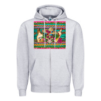 Heather Grey mexican tequila skull roses cactus sombrero Zipper Hoodie - Artiststas