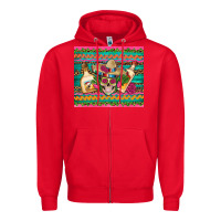 Red mexican tequila skull roses cactus sombrero Zipper Hoodie - Artiststas