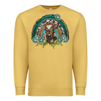 Antique Gold turquoise gemstones brown baby cow  rainbow Premium Sweatshirt - BarkalooDesign