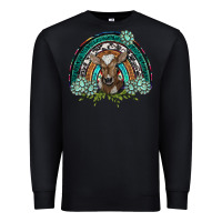 Black turquoise gemstones brown baby cow  rainbow Premium Sweatshirt - BarkalooDesign