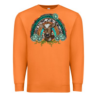 Turquoise Gemstones Brown Baby Cow  Rainbow Premium Sweatshirt | Teevron