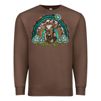 Chestnut turquoise gemstones brown baby cow  rainbow Premium Sweatshirt - BarkalooDesign