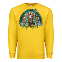 Lemon turquoise gemstones brown baby cow  rainbow Premium Sweatshirt - BarkalooDesign