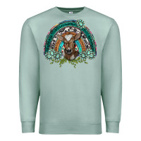Seafoam turquoise gemstones brown baby cow  rainbow Premium Sweatshirt - BarkalooDesign