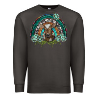 Smoke turquoise gemstones brown baby cow  rainbow Premium Sweatshirt - BarkalooDesign