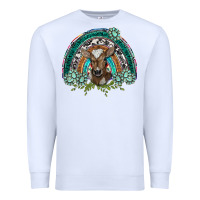White turquoise gemstones brown baby cow  rainbow Premium Sweatshirt - BarkalooDesign