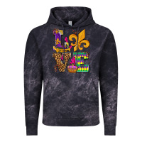 Cloud Black mardi gras love olivia Vintage Hoodie - OliviaCreatesArt