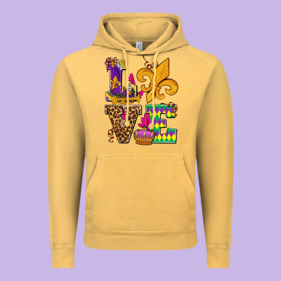 Mardi Gras Love Olivia Vintage Hoodie Designed By Oliviacreatesart