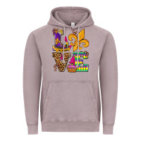 Vintage Zinc mardi gras love olivia Vintage Hoodie - OliviaCreatesArt