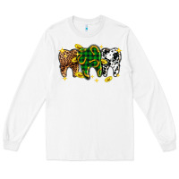 White St. Patrick's Day Dental Long Sleeve Tee - OliviaCreatesArt
