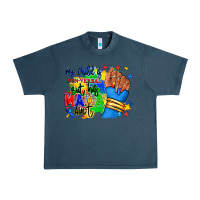 Midnight Navy my child is non verbal but his mama aint afro Urban Heavy Tee - RanaPortraitStore