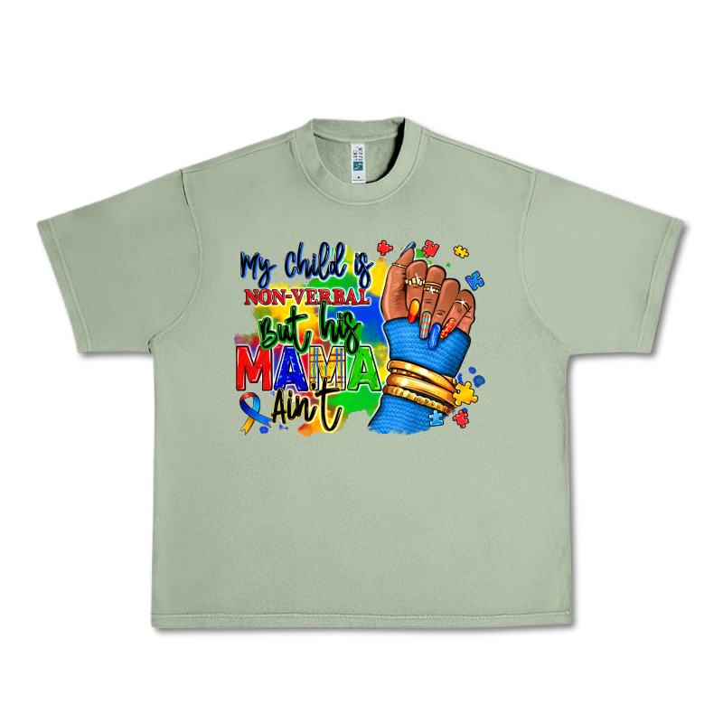 My Child Is Non Verbal But His Mama Aint Afro Urban Heavy Tee by RanaPortraitStore | Teevron
