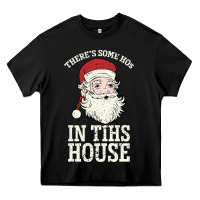 Black There's Some Ho Ho Ho's in this House Santa Claus Heavy Core Tee - Bettercallsaul