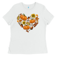 White Fall Heart Ladies Tee - texasbilliewilder