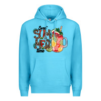 Ocean Blue Sweet Summer Time Premium Hoodie - CowhideDigitalArt