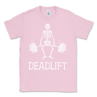 Bubblegum Pink deadlift funny halloween skeleton weight lifting workout Classic Tee - longCreatives