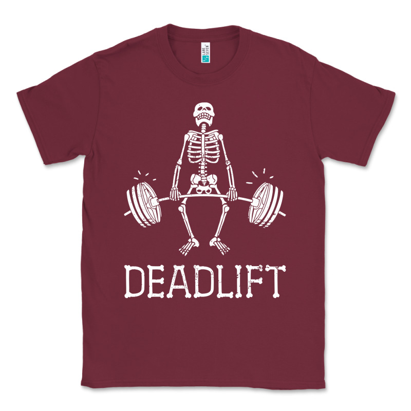 Deadlift Funny Halloween Skeleton Weight Lifting Workout Classic Tee by longCreatives | Teevron