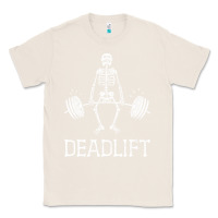 Natural deadlift funny halloween skeleton weight lifting workout Classic Tee - longCreatives