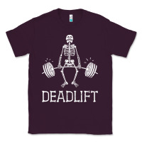 Plum deadlift funny halloween skeleton weight lifting workout Classic Tee - longCreatives