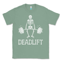 Sage deadlift funny halloween skeleton weight lifting workout Classic Tee - longCreatives