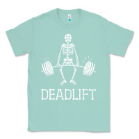 Seafoam deadlift funny halloween skeleton weight lifting workout Classic Tee - longCreatives