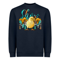 Navy Western Show Mom Baby Chick Heavyweight Sweatshirt - LillyAllenDesigns