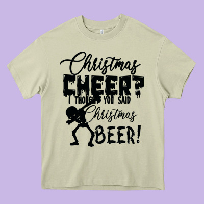 Christmas Cheer I Thought You Said Christmas Beer Heavy Core Tee Designed By Bettercallsaul