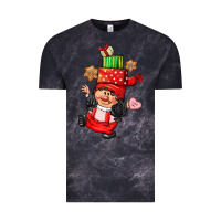 Cloud Black cute christmas girl gnome Vintage Tee - CowGirlArtShop