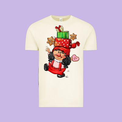 Cute Christmas Girl Gnome Vintage Tee Designed By Cowgirlartshop