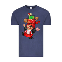Vintage Denim cute christmas girl gnome Vintage Tee - CowGirlArtShop